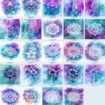 Mandala aqua and pink