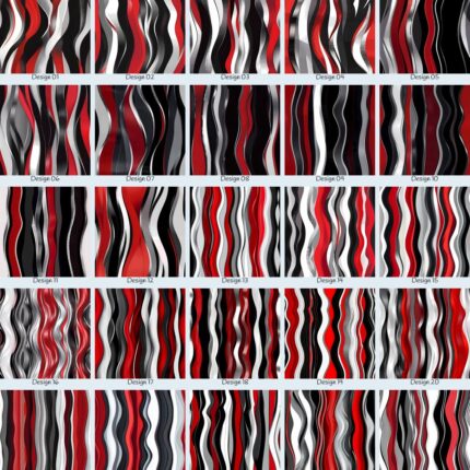 Wavy Stripes red