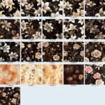 Floral allover brown