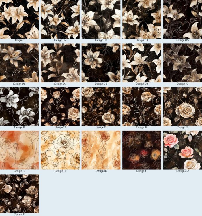 Floral allover brown – Bild 1