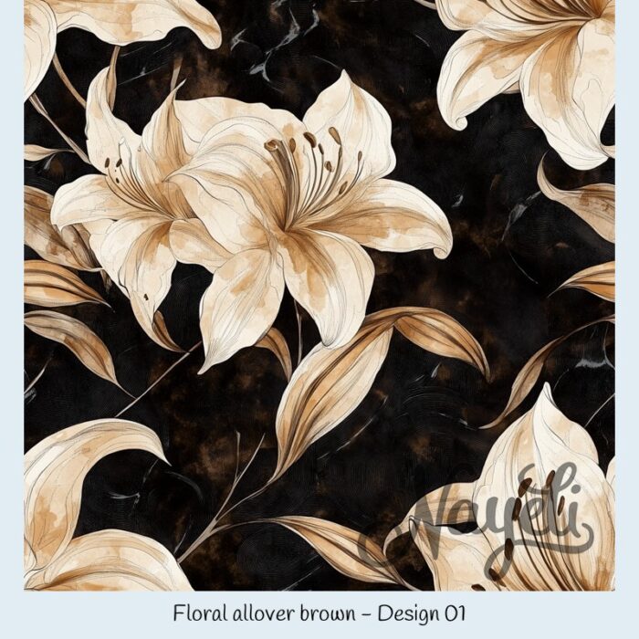 Floral allover brown – Bild 2