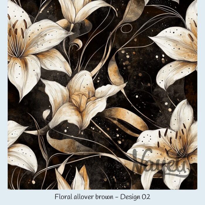 Floral allover brown – Bild 3
