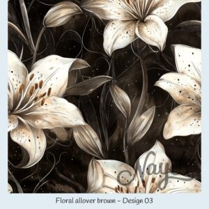 Floral allover brown – Bild 4