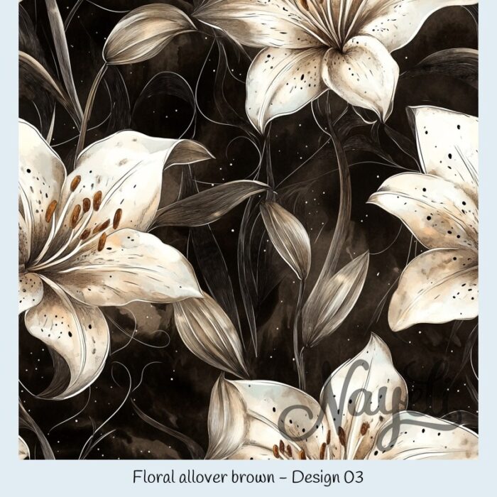 Floral allover brown – Bild 4