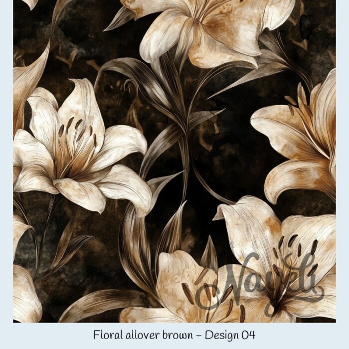 Floral allover brown – Bild 5