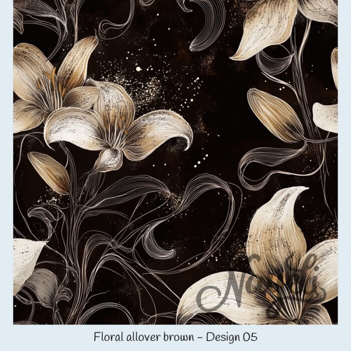 Floral allover brown – Bild 6