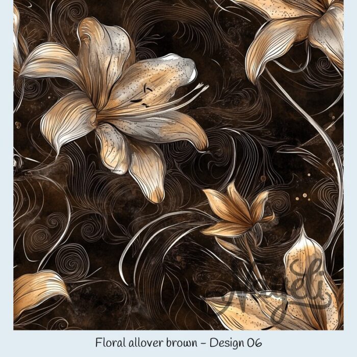 Floral allover brown – Bild 7