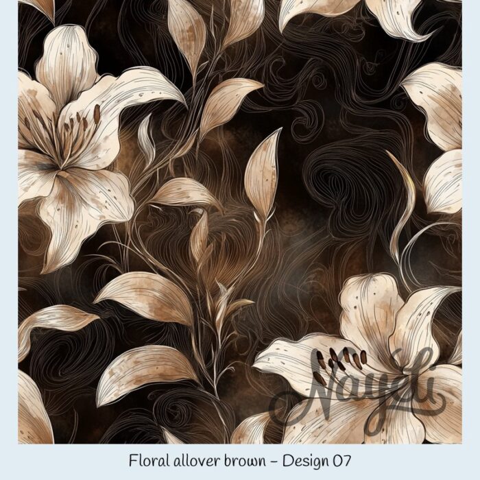 Floral allover brown – Bild 8
