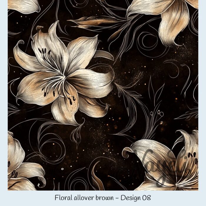 Floral allover brown – Bild 9