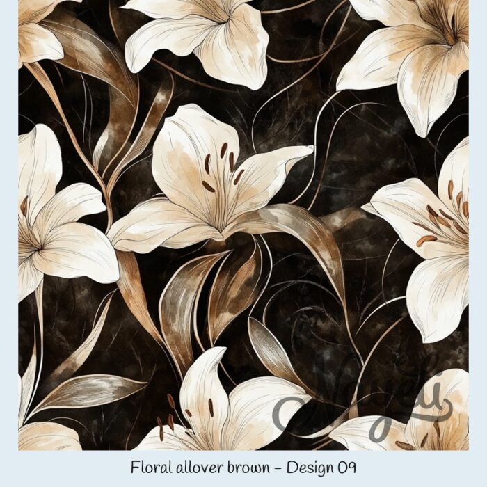 Floral allover brown – Bild 10