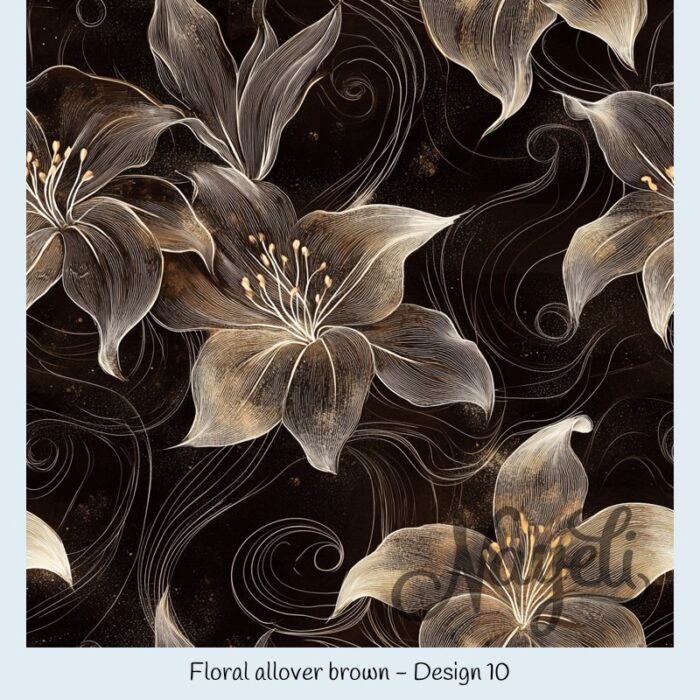 Floral allover brown – Bild 11