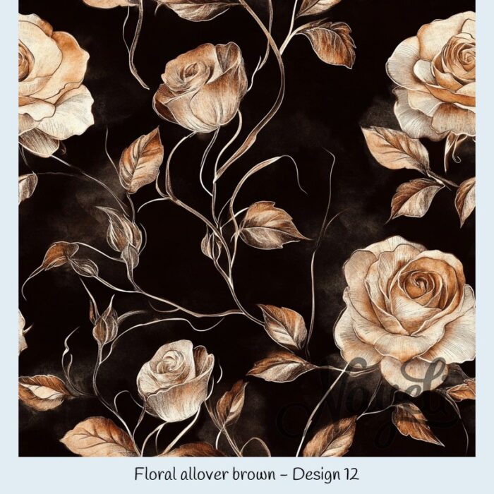 Floral allover brown – Bild 13