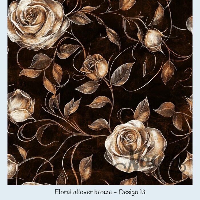 Floral allover brown – Bild 14