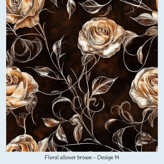 Floral allover brown – Bild 15