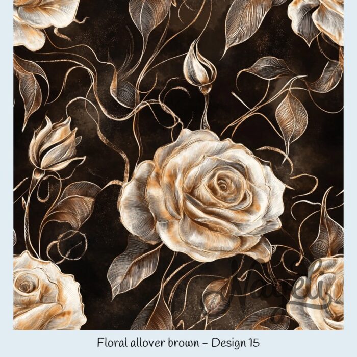 Floral allover brown – Bild 16