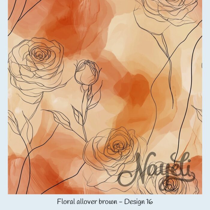 Floral allover brown – Bild 17