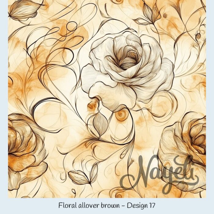 Floral allover brown – Bild 18