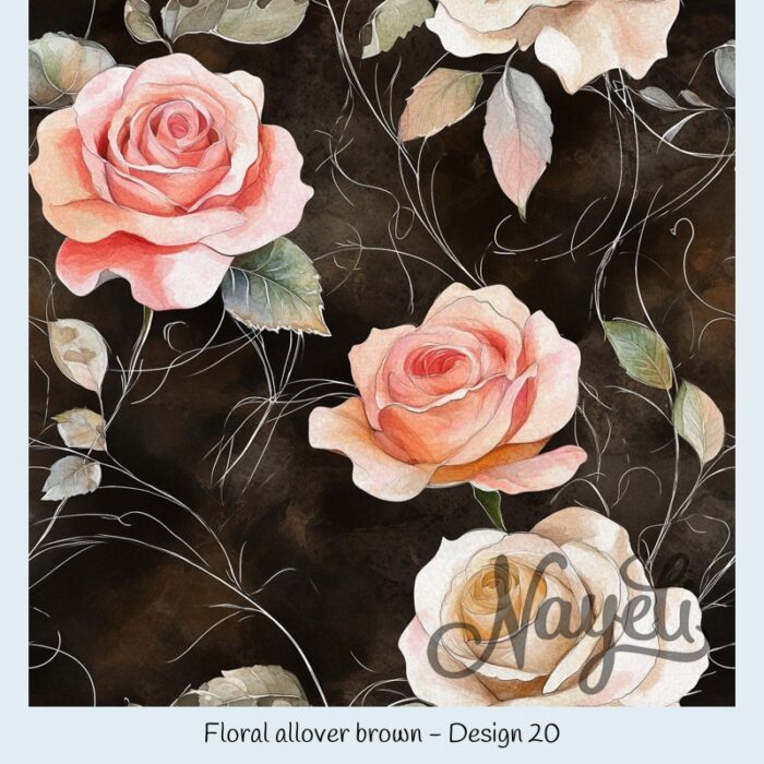 Floral allover brown – Bild 21
