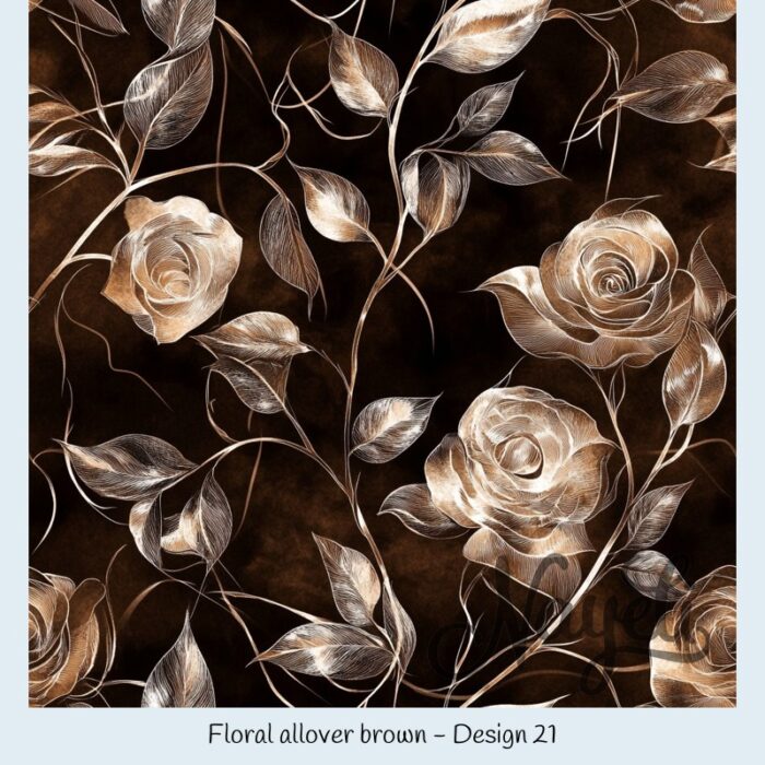 Floral allover brown – Bild 22