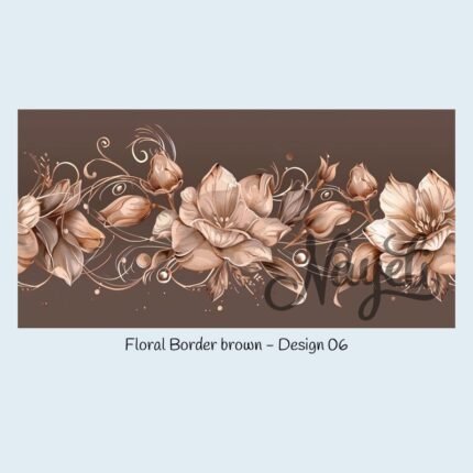 Floral Border brown