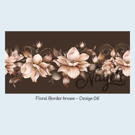 Floral Border brown