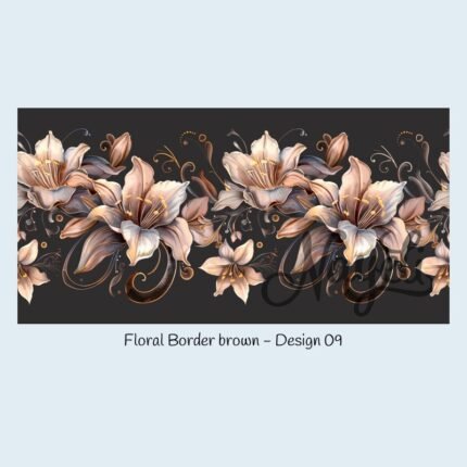 Floral Border brown