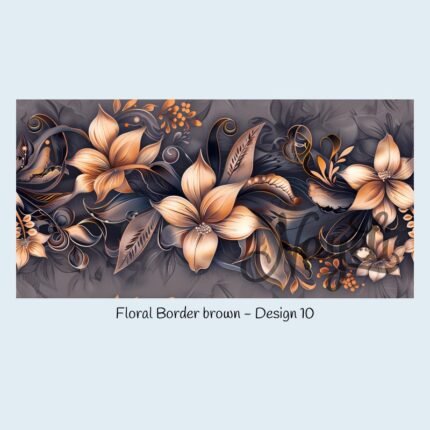 Floral Border brown