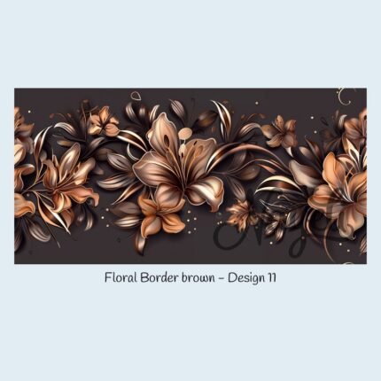 Floral Border brown