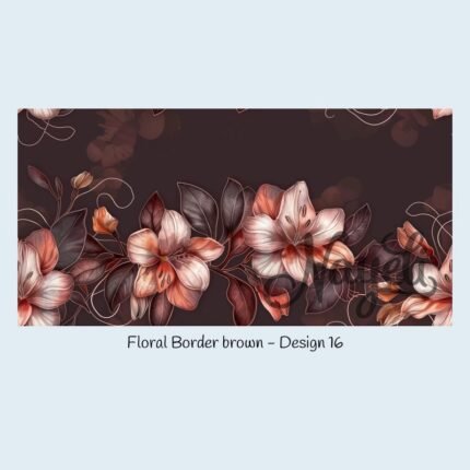 Floral Border brown