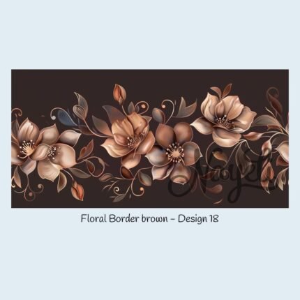 Floral Border brown