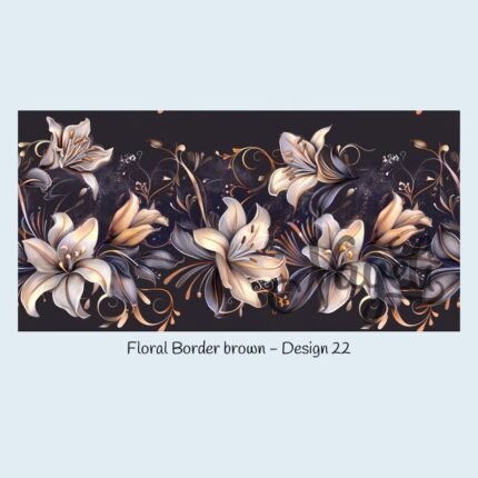 Floral Border brown