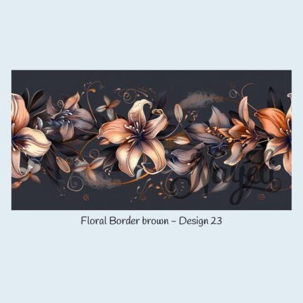 Floral Border brown
