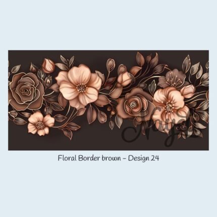 Floral Border brown