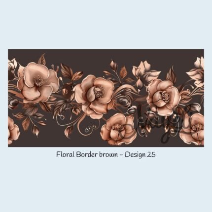 Floral Border brown