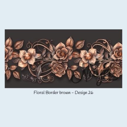 Floral Border brown