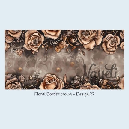 Floral Border brown