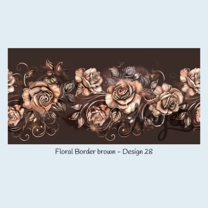 Floral Border brown