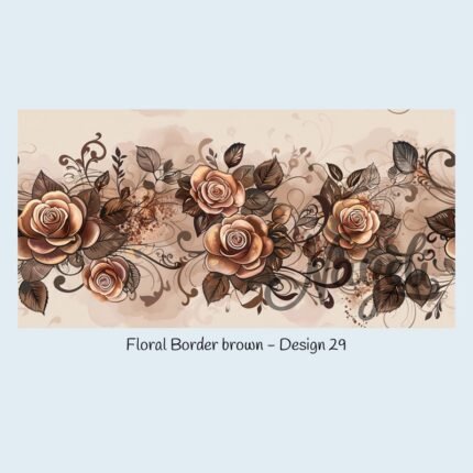 Floral Border brown