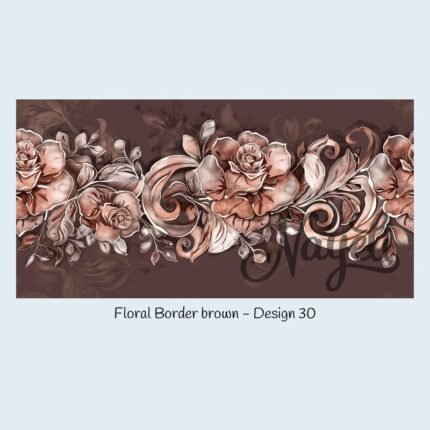Floral Border brown