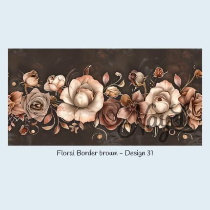 Floral Border brown