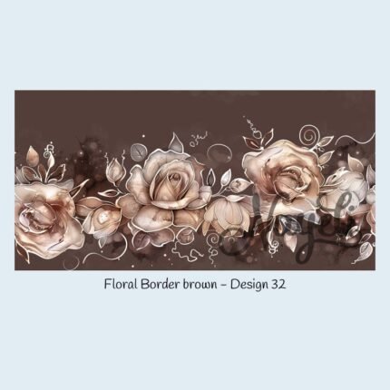 Floral Border brown