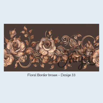 Floral Border brown