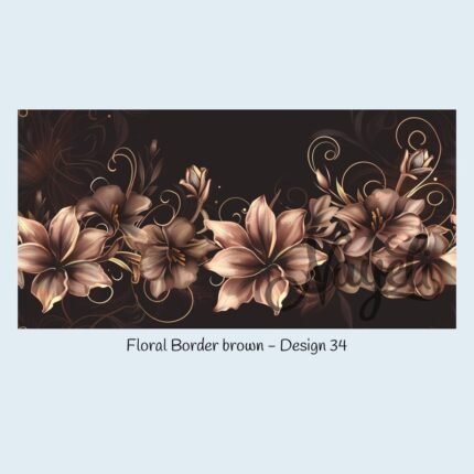 Floral Border brown