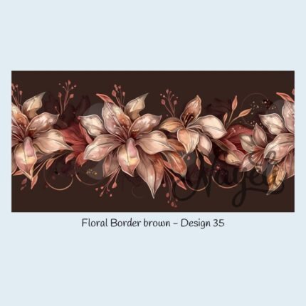 Floral Border brown
