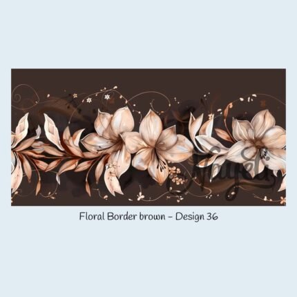 Floral Border brown