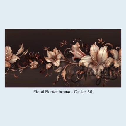Floral Border brown