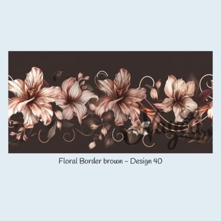 Floral Border brown