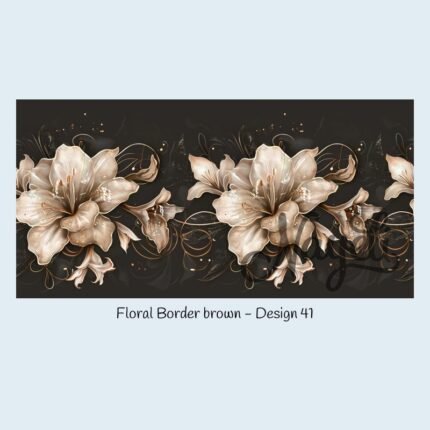 Floral Border brown