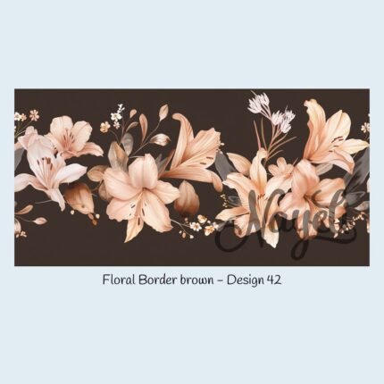 Floral Border brown