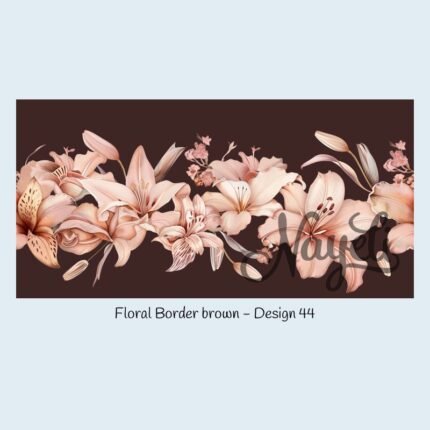 Floral Border brown
